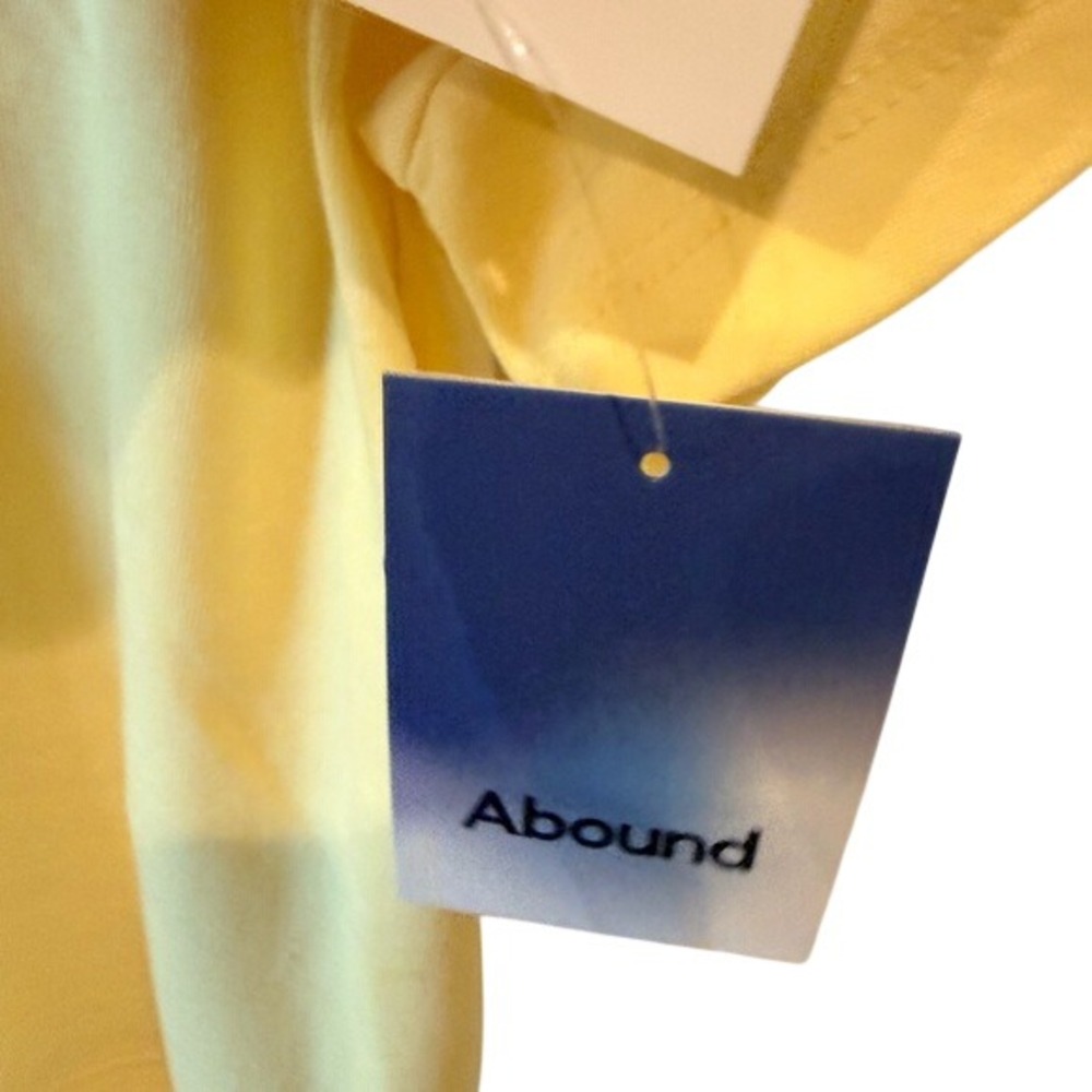 Abound Yellow Mellow Cropped T Shirt Tee Top XL Cotton Blend - Picture 5 of 7